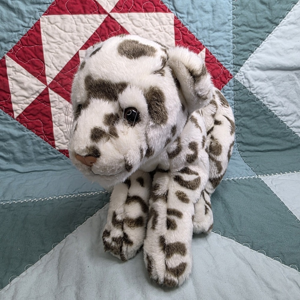 Kids Preferred Leopard Brown Spotted Plush Wild Cat 12" Stuffed Animal